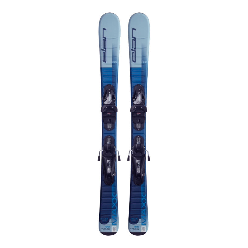 Otroške smuči Elan Maxx Blue (25/26) z U-Flex tehnologijo za lažje učenje, več zabave in hitro napredovanje. Lahke, mehke in popolne za male smučarje.
