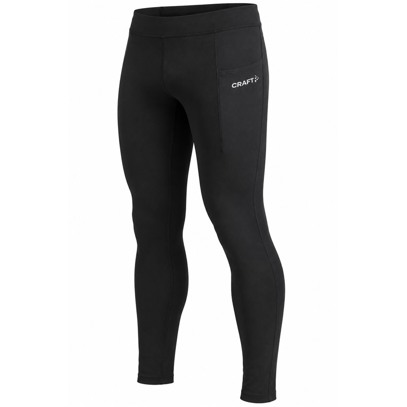Originalne moške funkcionalne tekaške pajkice CRAFT ADV Essence Warm Tights 3 M Black v črni barvi. Mehka in raztegljiva jersey tkanina z rahlo krtačeno notranjostjo zagotavlja prijetno toplotno udobje med intenzivnimi treningi v hladnem vremenu. Izboljšana elastičnost, nastavljiva notranja vrvica v pasu, dva stranska žepa in odsevni detajli zagotavljajo dodatno funkcionalnost pri jesenskem in zimskem teku.