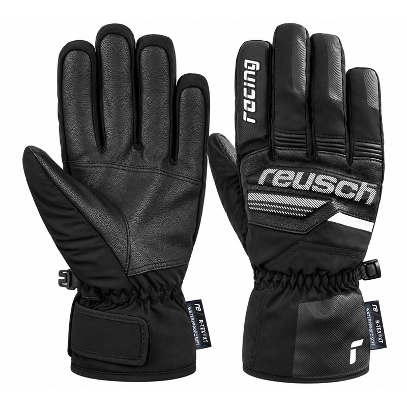 Moške smučarske rokavice REUSCH SKI RACE VC R-TEX® XT v črno-beli barvni kombinaciji. Nepremočljiva in zračna membrana R-TEX® XT, sintetična izolacija R-LOFT™, dlan Quantum PU, mehka zaščita členkov in prstov, podloga MicroActive ter nastavljivo zapenjanje na ježka zagotavljajo toploto, udobje in športen videz med smučanjem.