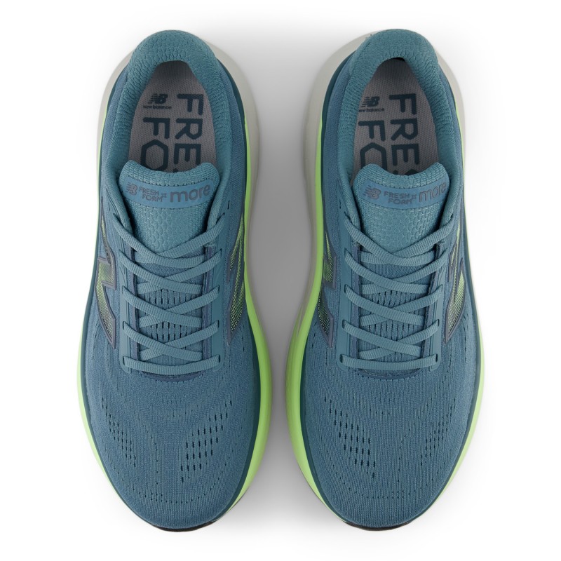 Moške tekaške superge New Balance Fresh Foam X More V6, izjemno udobni in mehki tekaški copati z maksimalnim blaženjem za dolge razdalje.