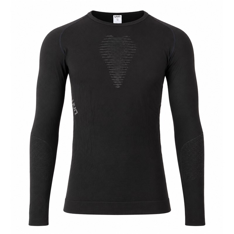 Moški termo komplet UYN VISYON 2.0 UW v črno-antracitni barvni kombinaciji BLACK/ANTHRACITE. Komplet sestavljata termo majica z dolgimi rokavi in dolge termo hlače. Ergonomska konstrukcija, aktivna termoregulacija, integrirano prezračevanje in učinkovito odvajanje vlage zagotavljajo udobje ter svobodo gibanja med smučanjem in drugimi zimskimi aktivnostmi.