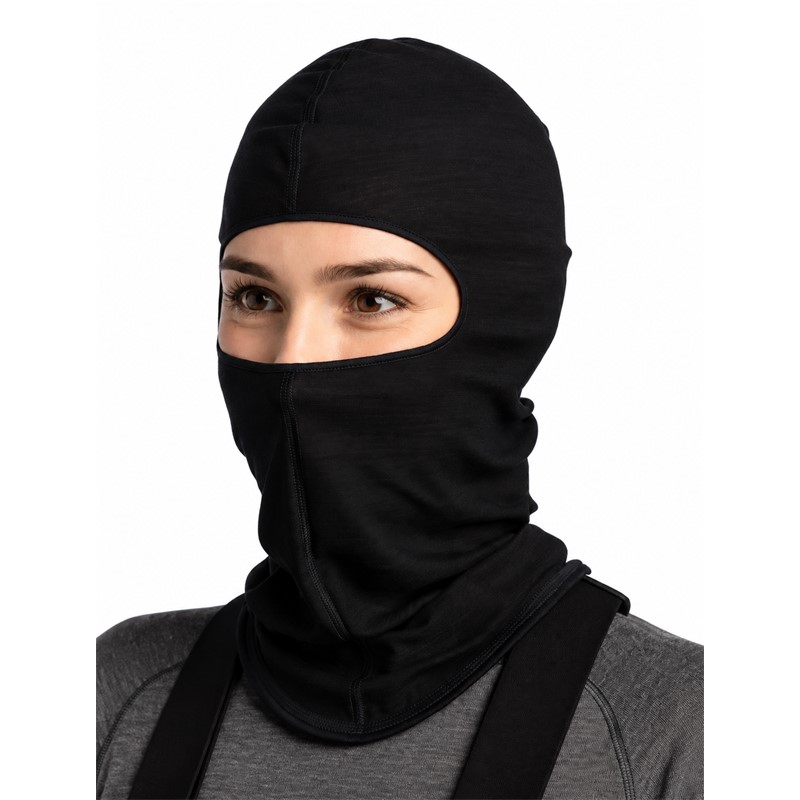 Originalna podmaska BUFF® Merino Lightweight Balaclava Solid Black v klasični črni barvi. Izdelana iz 100 % etično pridobljene merino volne z gramaturo 170 g/m². Lahka konstrukcija zagotavlja naravno toplotno udobje in pokritost glave ter vratu. Primerna za smučanje, deskanje na snegu, turno smučanje, pohodništvo, kolesarjenje in druge aktivnosti v hladnejšem vremenu.