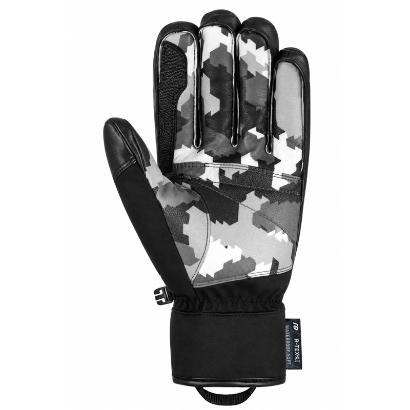 Smučarske rokavice REUSCH MARCO SCHWARZ v barvni kombinaciji BLACK / CAMO. Izjemno topla izolacija R-LOFT™, kakovostno kozje usnje, Softshell, mehki podlogi SoftPlush in MicroActive ter dodatno oblazinjenje prstov in členkov zagotavljajo toploto, udobje in zanesljiv oprijem med smučanjem.