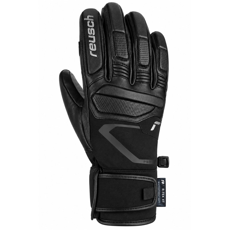 Smučarske rokavice REUSCH MARCO SCHWARZ v barvni kombinaciji BLACK / CAMO. Izjemno topla izolacija R-LOFT™, kakovostno kozje usnje, Softshell, mehki podlogi SoftPlush in MicroActive ter dodatno oblazinjenje prstov in členkov zagotavljajo toploto, udobje in zanesljiv oprijem med smučanjem.