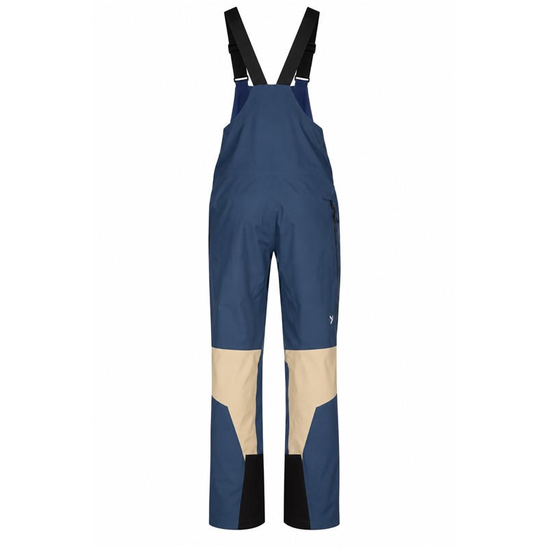 Unisex smučarske hlače HALTI Rizle 3L DX Sargasso Sea Blue v modri barvni kombinaciji G36. Napredna trislojna membrana DrymaxX Nano zagotavlja vodni stolpec 25.000 mm in zračnost 20.000 g/m²/24 h. Hlače imajo visok oprsnik, nastavljive naramnice, dvosmerno sprednjo zadrgo, prezračevanje, prostorne žepe, anatomsko oblikovana kolena, ojačitve Stretch Cordura in notranje snežne gamaše.