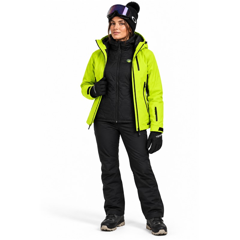 Ženska jakna ELAN DEMO W PADDED JACKET je lahka izolirana športna jakna s sintetičnim polnilom ALTO iz recikliranih materialov. Zunanji material iz 100 % najlona ima vodoodbojno površinsko obdelavo, ki pomaga ščititi pred rahlim dežjem in sneženjem. Jakna ima dva stranska žepa in nastavljiv spodnji rob. Primerna je za vsakodnevno uporabo, sprehode, potovanja in aktivnosti na prostem.