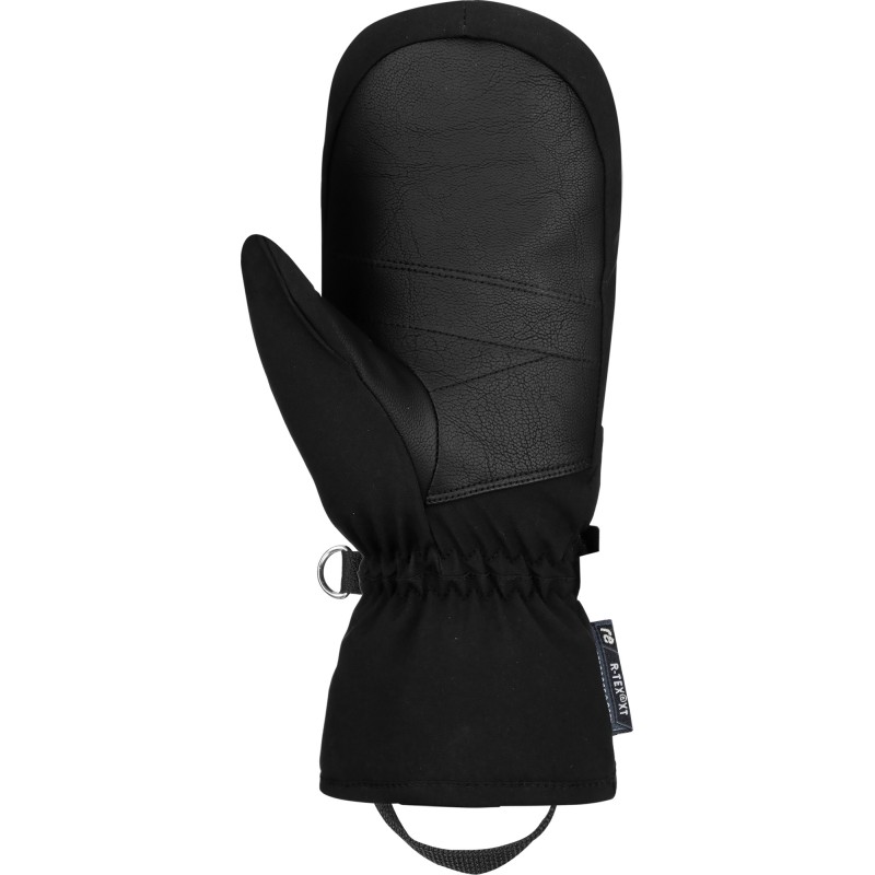 Ženske smučarske rokavice na en prst REUSCH HELENA R-TEX® XT MITTEN v barvni kombinaciji BLACK / SILVER. Nepremočljiva in zračna membrana R-TEX® XT, izolacija PrimaLoft® Gold, prožen Softshell, podloga MicroActive in nastavljiv zapestni trak zagotavljajo izjemno toploto, zaščito ter udobje med smučanjem.