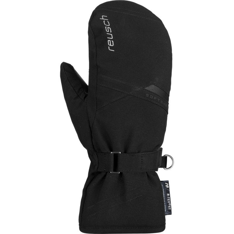 Ženske smučarske rokavice na en prst REUSCH HELENA R-TEX® XT MITTEN v barvni kombinaciji BLACK / SILVER. Nepremočljiva in zračna membrana R-TEX® XT, izolacija PrimaLoft® Gold, prožen Softshell, podloga MicroActive in nastavljiv zapestni trak zagotavljajo izjemno toploto, zaščito ter udobje med smučanjem.