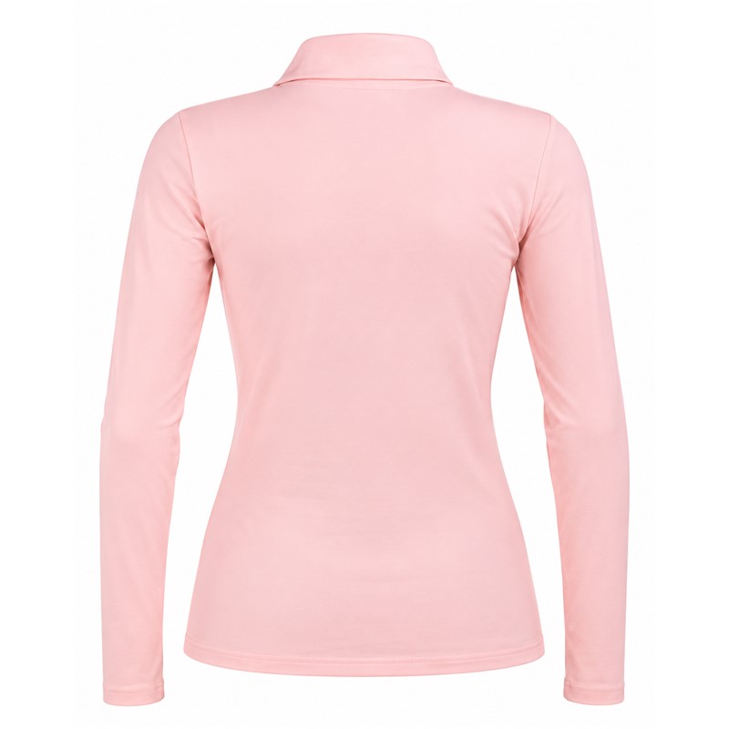 Ženski smučarski puli REUSCH PREMIUM PINK v elegantni puder roza barvi. Mehak material iz 95 % bombaža in 5 % elastana, udoben višji ovratnik in praktična kratka zadrga zagotavljajo prijetno toploto, svobodo gibanja ter vsestransko uporabnost pri smučanju in v prostem času.