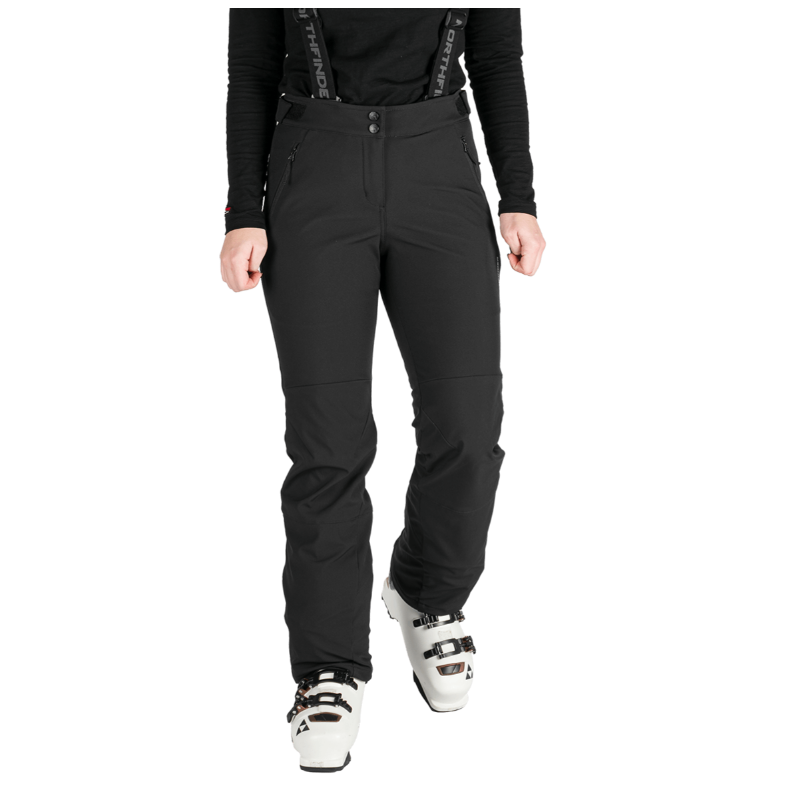Odkrijte udobne in tople ženske softshell smučarske hlače Northfinder Taya z vodnim stolpcem 10.000 mm, zračnostjo 5.000 g/m²/24 h, notranjimi gamašami in ojačanim spodnjim delom. Idealne zimske hlače za smučanje z odlično zaščito proti vetru in vlagi.