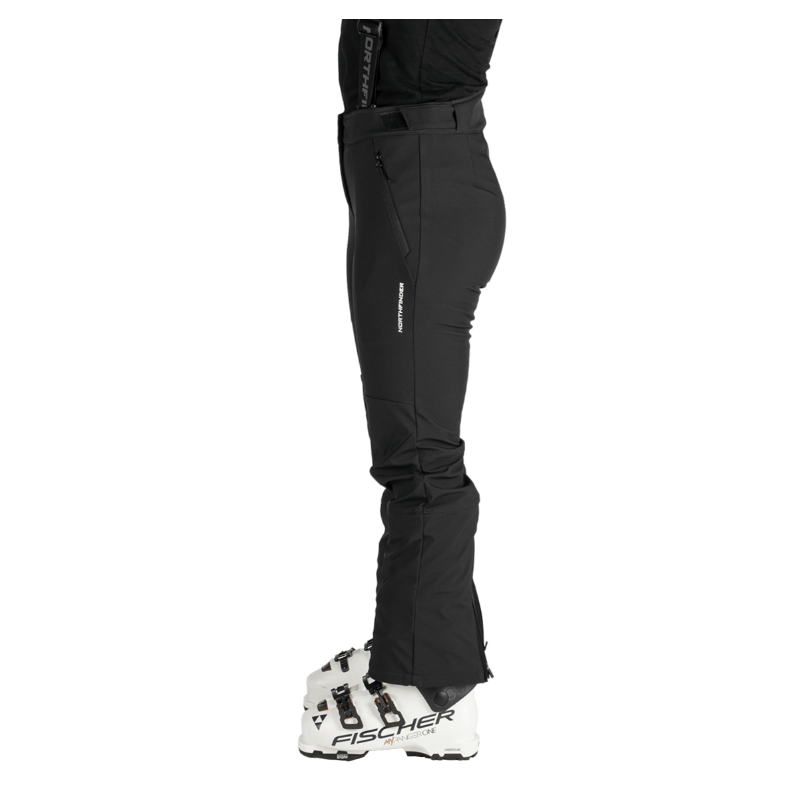 Odkrijte udobne in tople ženske softshell smučarske hlače Northfinder Taya z vodnim stolpcem 10.000 mm, zračnostjo 5.000 g/m²/24 h, notranjimi gamašami in ojačanim spodnjim delom. Idealne zimske hlače za smučanje z odlično zaščito proti vetru in vlagi.