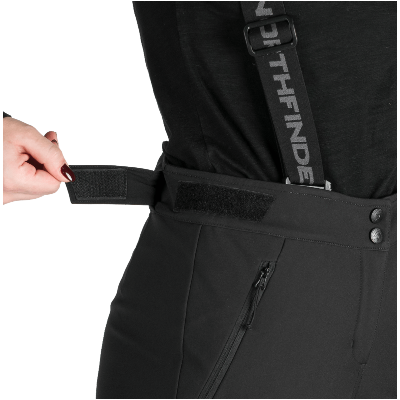Odkrijte udobne in tople ženske softshell smučarske hlače Northfinder Taya z vodnim stolpcem 10.000 mm, zračnostjo 5.000 g/m²/24 h, notranjimi gamašami in ojačanim spodnjim delom. Idealne zimske hlače za smučanje z odlično zaščito proti vetru in vlagi.